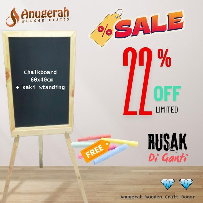 

TERLARIS - Jual Papan Tulis Kapur Murah Standing 40*60cm