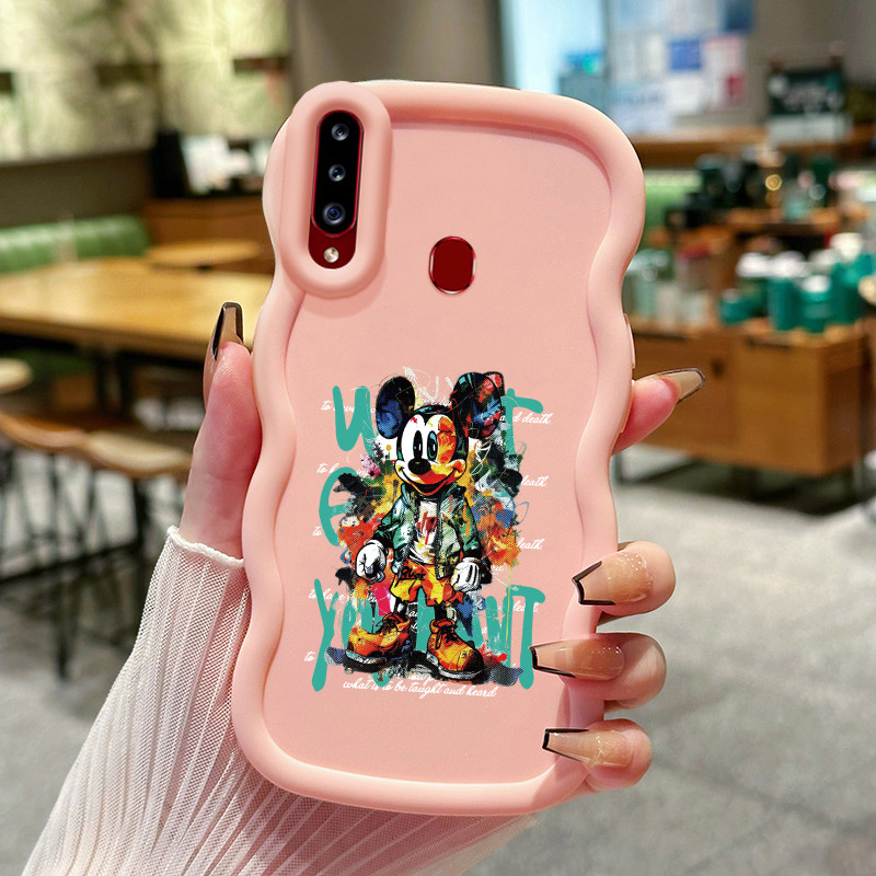 Casing Hp Untuk Samsung A20s Case HP casing Softcase ponsel pola Mickey Mouse silikon  Anti Drop Kes