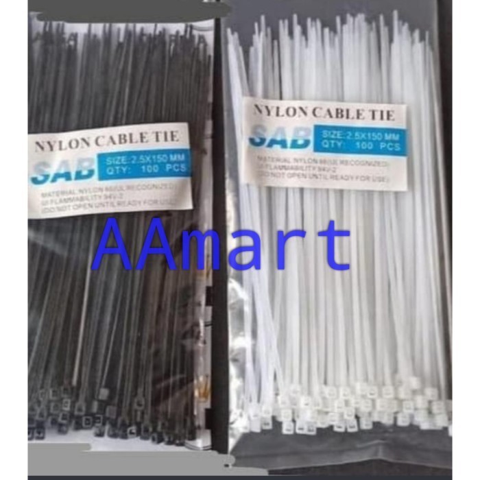 

:::::::] Kabel Ties / kabel tie 25 CM Hitam dan Putih (100Pcs)