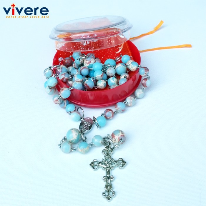 

,,,,,,,] Rosario Batu Alam Snake Skin Jasper 8 mm