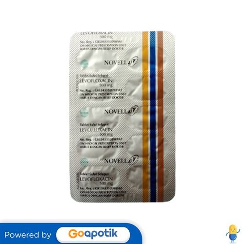LEVOFLOXACIN NOVELL 500 MG STRIP 10 TABLET
