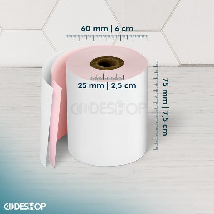 

( 1 Dus ) Kertas Struk 75 X 60 2 Ply Paper Roll Printer Kasir Original Dan Terpercaya