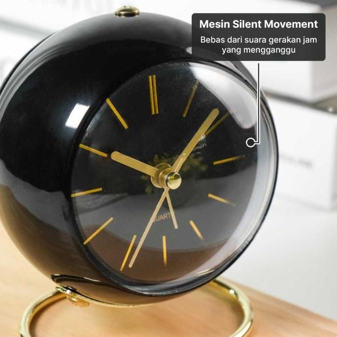 

Jam Weker Meja Alarm Analog Model Minimalis Bedside Clock Nordic Style GVS