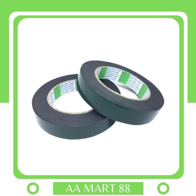 

monggo] Double Tape Foam Hijau 1inch x 5M / Double Tape Busa Hijau