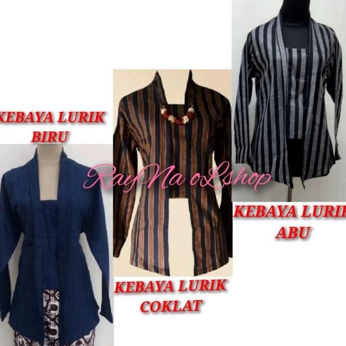 BAJU KEMEJA JAWA WANITA | KEBAYA LURIK | ATASAN PAKAIAN ADAT TRADISIONAL ADAT JAWA SOLO JOGJA [terba