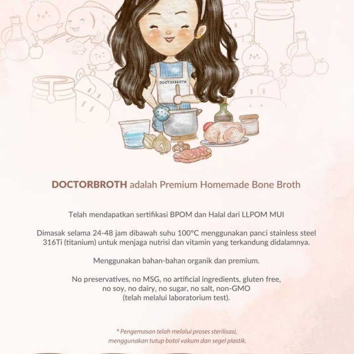 

Doctor Broth - Chicken Bone Broth Premium (Kental) Kaldu Ayam / Mpasi Terlaris