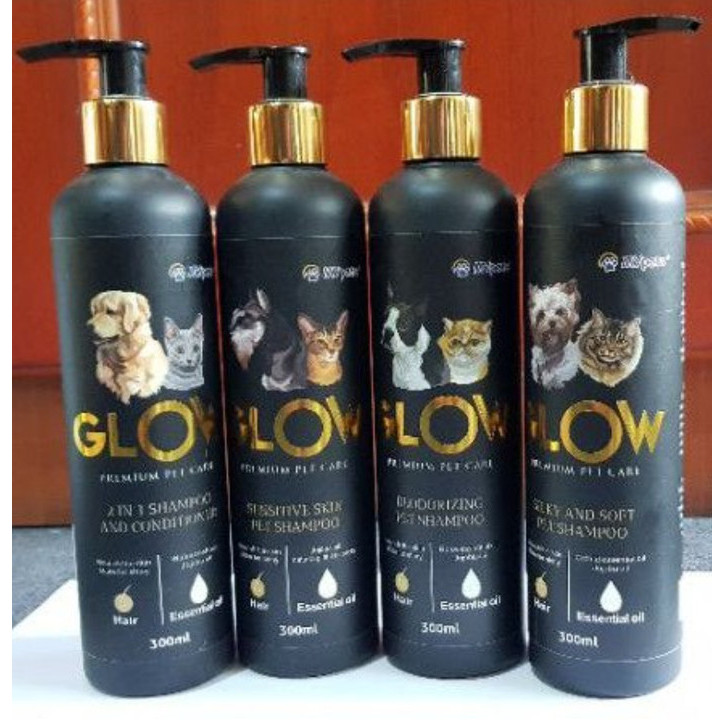 ------] Shampo kucing Glow Premium Pet Care 300ml shampo hewan anjing kucing