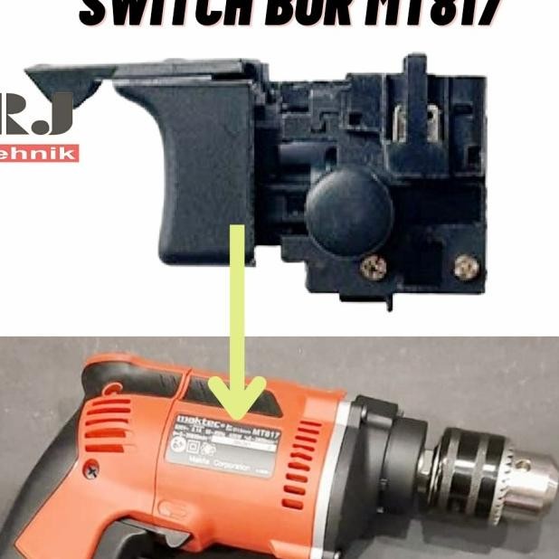 Maktec Mt817 Switch Saklar Skakel Bor 13Mm Bolak Balik Spare Part Bor