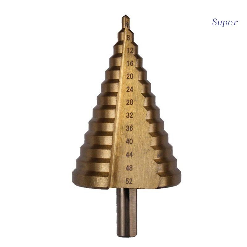 

HSS Metrik Super 4-52Mm untuk Set Mata Bor Langkah Permukaan Titanium untuk Logam Keras Dr |94811741|