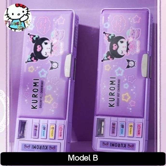 

NEW Tempat Pensil Sanrio Magnetic Pencil Case Kuromi Kotak Pulpen Mekanik