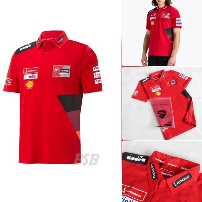 POLO SHIRT DUCATI DIADORA MOTOGP RACING KAOS PRIA PREMIUM  MOTO GP