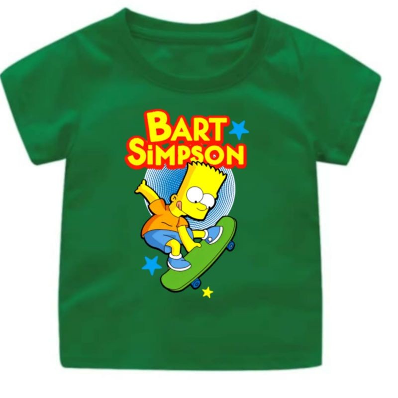 Baju kaos Oblong Bart Simpson Anak Anak Dan Dewasa