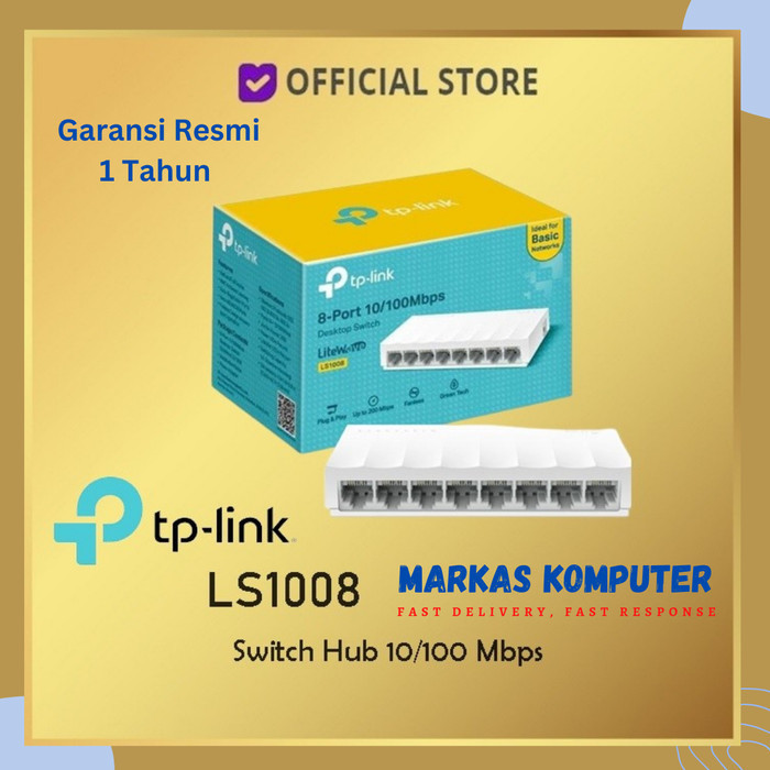 Terbaru Switch Hub Tp Link 8 Port Ls1008 10/100Mbps Desktop Switch Hub 8 Port