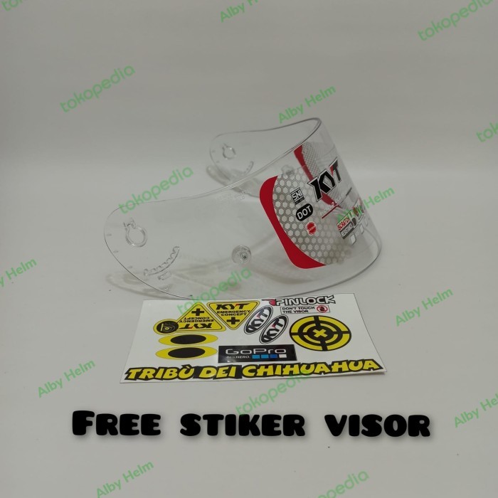 Promo Kaca/Visor Helm Kyt R10 Kyt K2 Rider Kyt Rc 7 Flat Putih Original