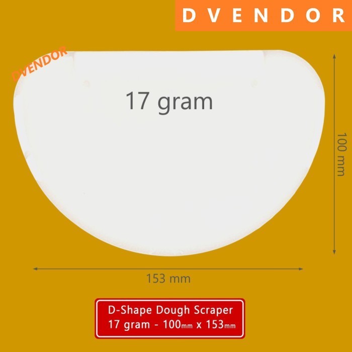Pemotong Adonan Bowl Scraper Plastik D Shape Dough Cutter Half Circle