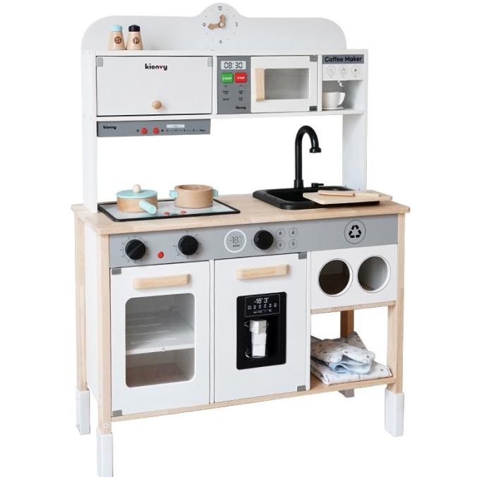 Wooden Kitchen Kienvy Japanese With Water fitur super lengkap-mainan masak masakan edukasi pretend p