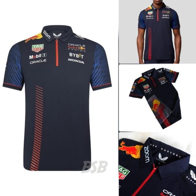 POLO SHIRT REDBULL CASTORE MOTOGP TEAM 2023 GRADE ORIGINAL KAOS PRIA
