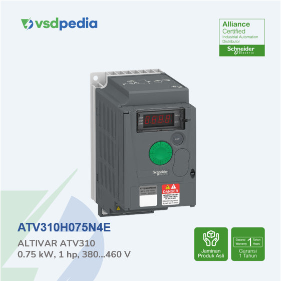 Cuci Gudang Schneider Altivar Atv310 Variable Speed Drive 0.75Kw 3P Atv310H075N4E