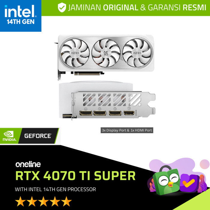 PC Rakitan RTX 4070 Ti Super GIGABYTE AERO Intel 14th Gen Processor