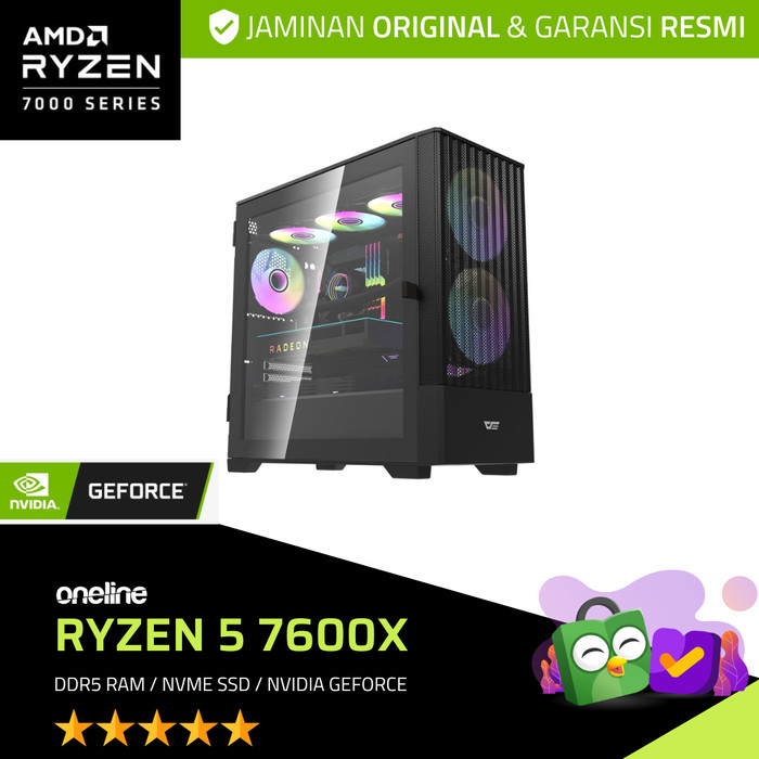 PC RAKITAN Gaming Design Ryzen 5 7600X / DDR5 / GeForce RTX