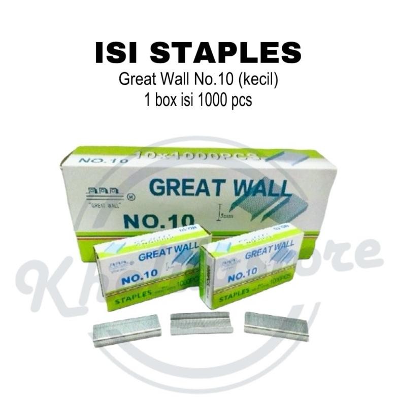 

Promo (1 Pack) Isi Stapler Refill Staples Great Wall No. 10 Promo