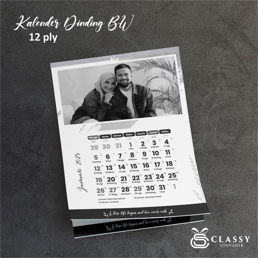 

CETAK KALENDER CUSTOM AESTHETIC - KALENDER DINDING CUSTOM BLACK WHITE FREE FOTO
