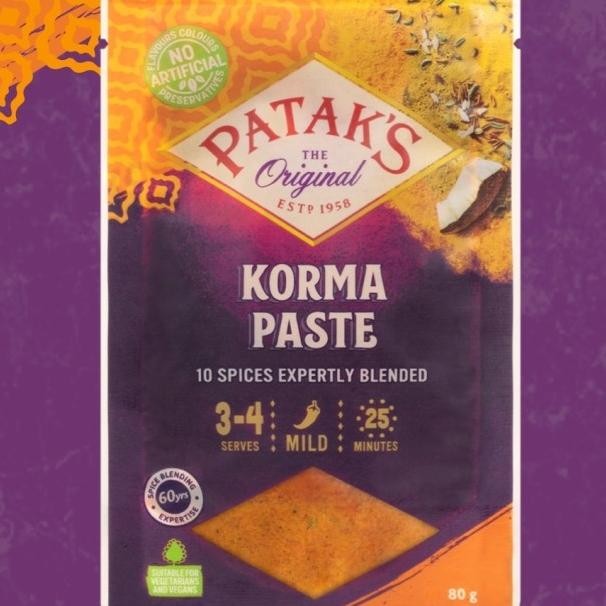 

Patak'S Korma Spice Paste Bumbu India Saus Kari Pasta Pataks