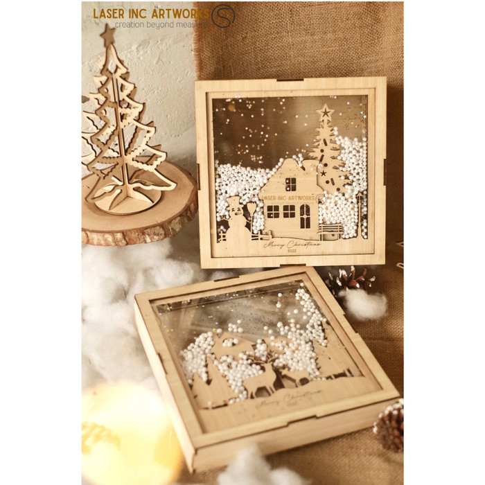 

Christmas Box Hampers Merry Christmas size 20x20x10