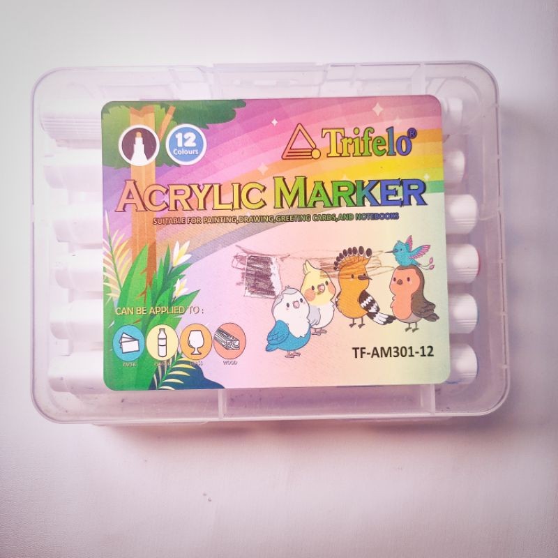 

Acrylic Marker. 12 warna. 1 pack