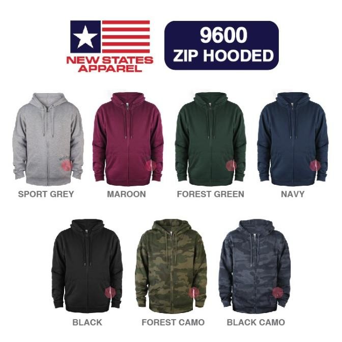Jaket Sweater Hoodie Polos Original - Nsa Zip Hooded 9600 - Camo Tersedia