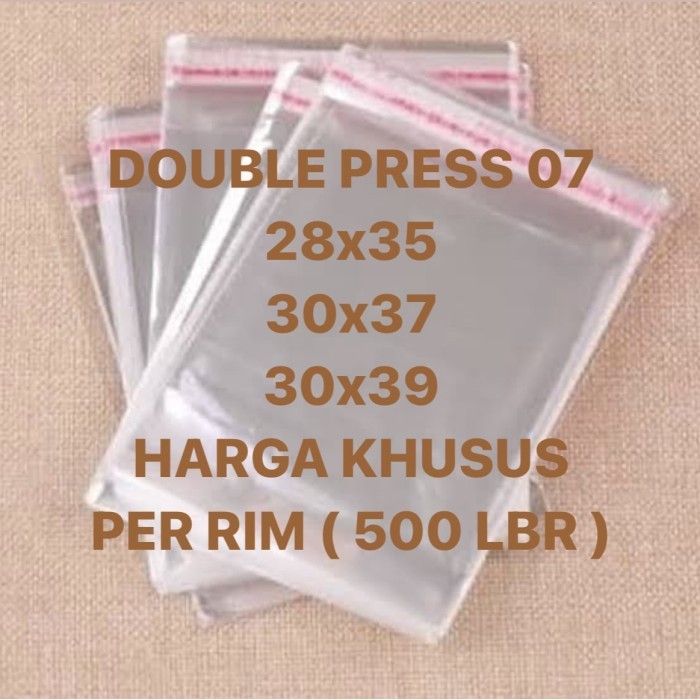 

500 PCS 1 RIM 28x35 30x37 30x39 07 PLASTIK OPP SEAL TEBAL PREMIUM