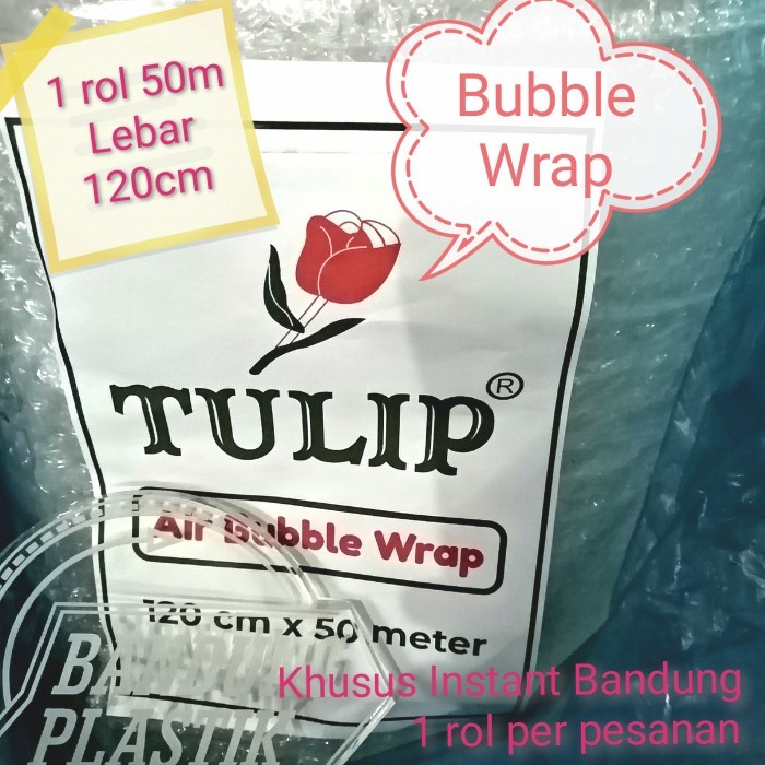 

Bubble Wrap Putih Tulip Premium Tebal / Plastik Buble 120cm 50m
