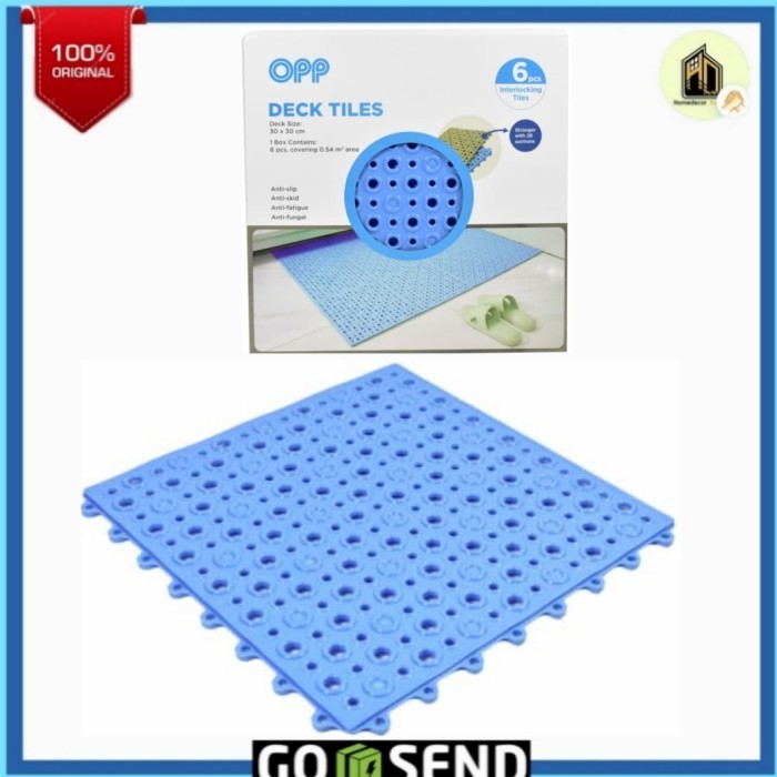 

Opp Set 6 Pcs Tile Deck 30x30 Cm - Biru / anti slip kamar mandi