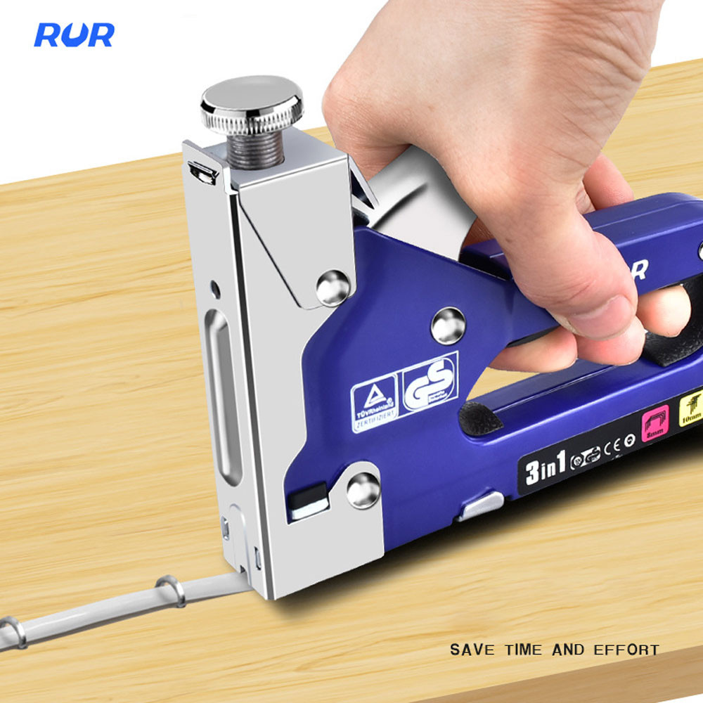 

RUR Staples Tembak Staple Gun Machine 3in1 Multi Purpose Nailing Tools - R2010