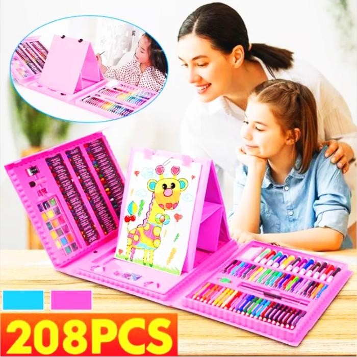 

Crayon Set Anak Sekolah Koper Premium Pensil Spidol Warna Lukis Gambar