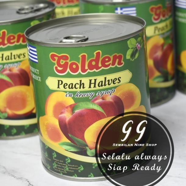 

Golden Peach Haes In Heavy Syrup 820 Gram Persik Buah Kaleng