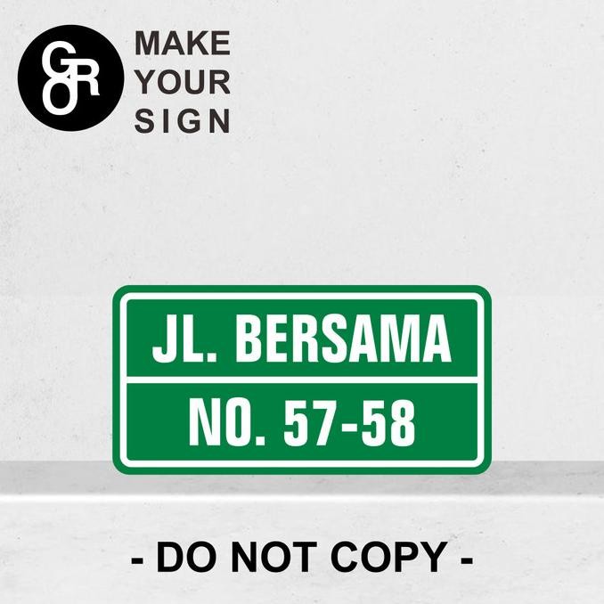 

Sale Rambu Plang/Plat/Alumunium Alamat Rumah 20X40Cm