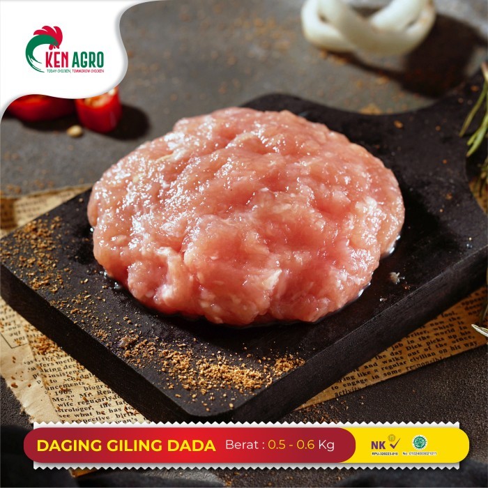 

Ken Agro Ayam Probiotik Daging Giling Fillet Dada 0.5-0.6 Kg Frozen