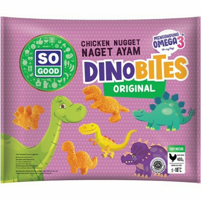 

So Good Chicken Nugget Dino Bites Original Naget Ayam Dinobites 400 Gr