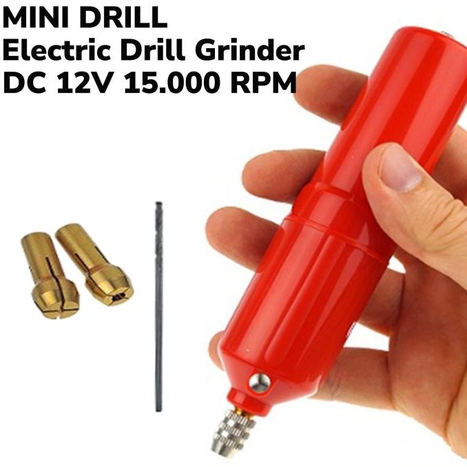 New Mini Hand Drill Bor Ukir Poles Grinder Gerinda Tuner Pelubang Mata Mesin PCB Kayu Paralon Nail A