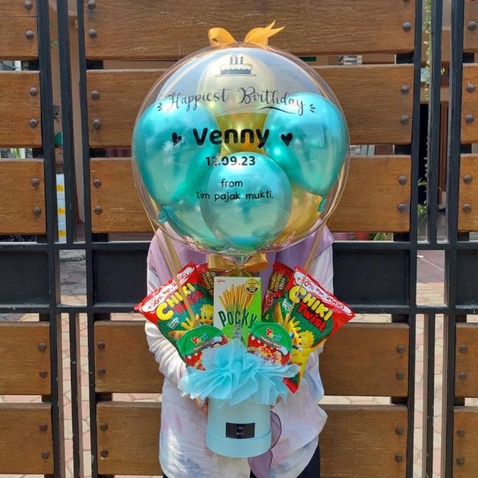 

BUCKET BALON SNACK BOUQUET SNACK KODE 007 - MIKI FLORIST STOK TERBATAS