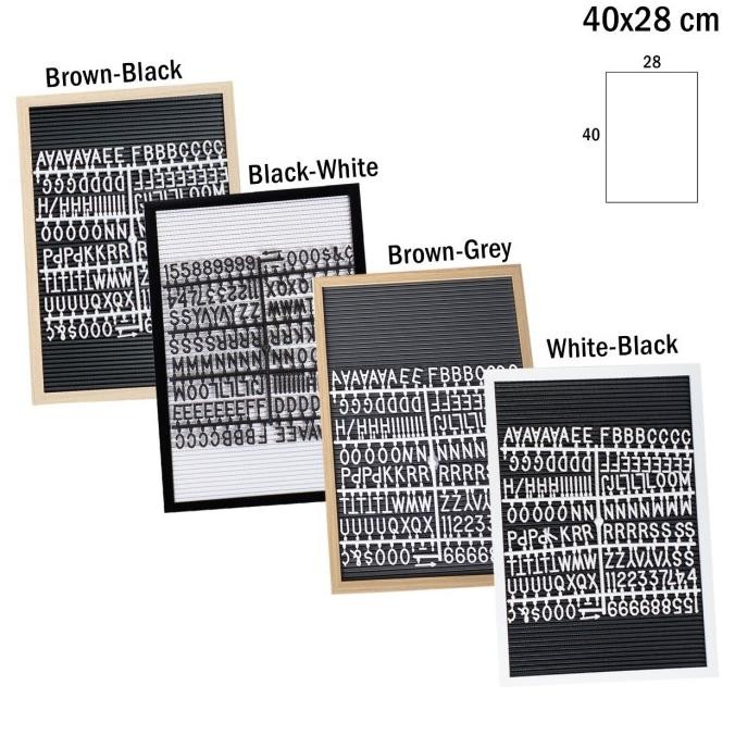 

FELT LETTER BOARD 40X28 CM (INCLUDE HURUF) PAPAN HURUF ANGKA FRAME