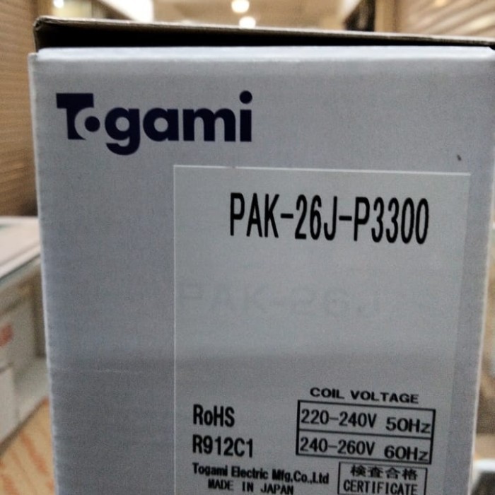 Terbaru Contactor Togami Pak 26J P3300 Japan