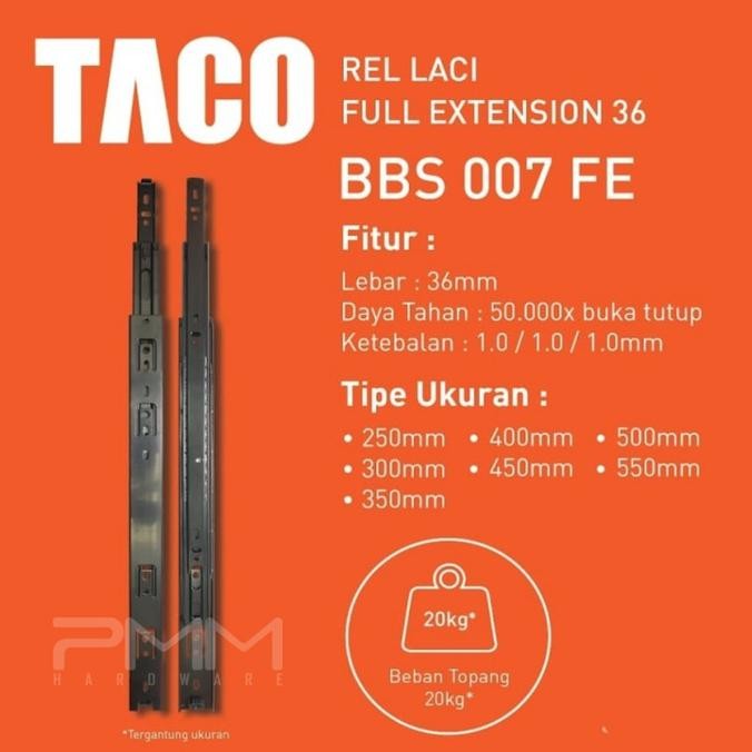 Rel Double Track Taco | Rel Laci Ball Bearing Full Extension Metal