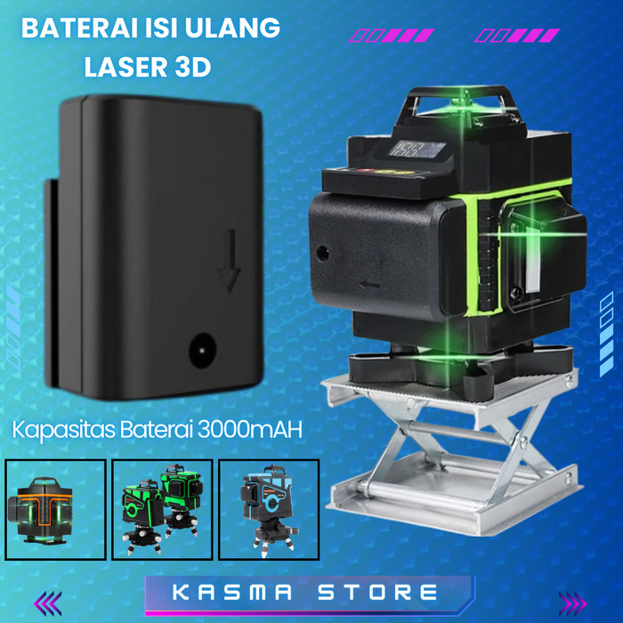 Termurah Baterai Laser Level 12 Line Batrai Laser Level 16 Line Kapasitas Besar