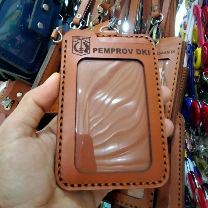 

TERMURAH - Nametag id card Holder PEMPROV DKI asli kulit