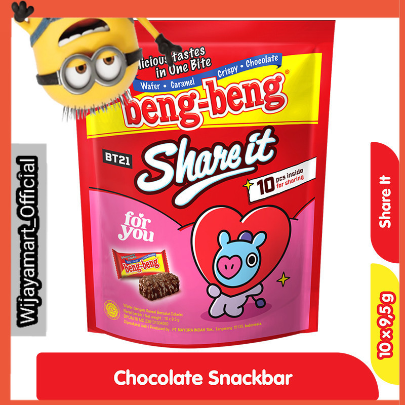 

beng-beng Share It Wafer Rice Crispy Cokelat 10 x 9.5 g