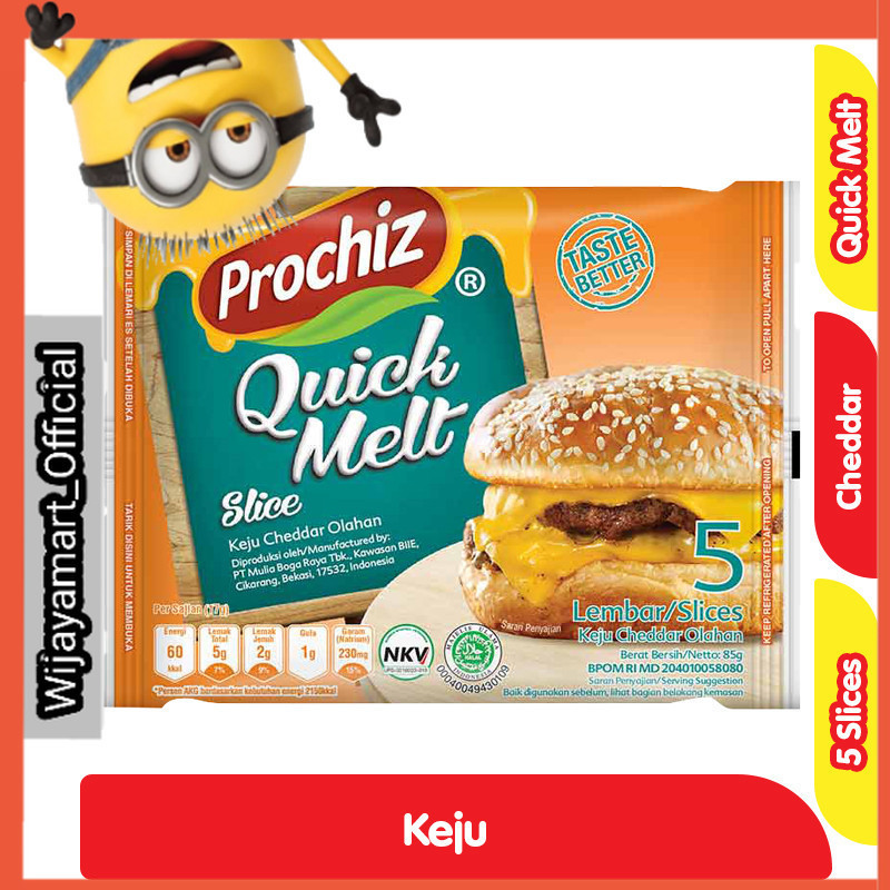 

Prochiz Quick Melt Keju Cheddar Olahan Slice 5 s