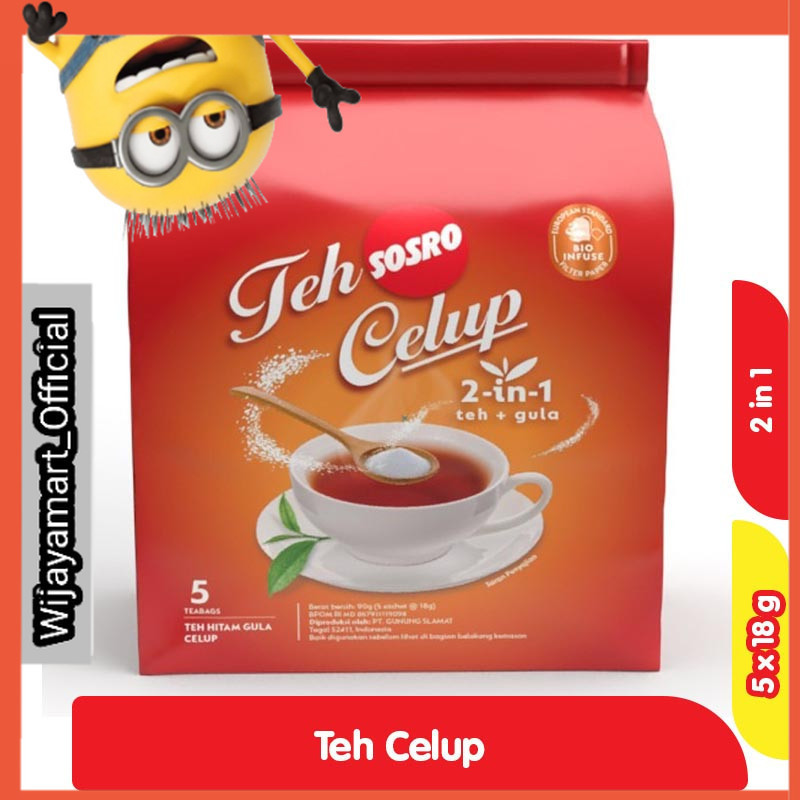 

Sosro Teh Celup 2 in 1 Bag 5 x 18 g