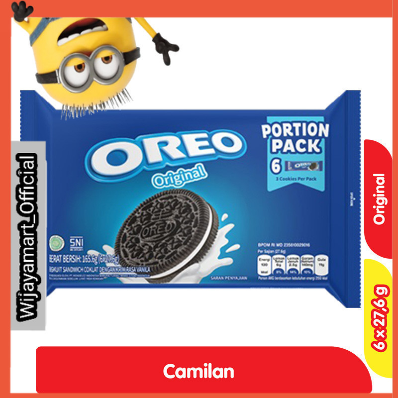 

Oreo Biskuit Sandwich Vanila 6 x 27.6 g